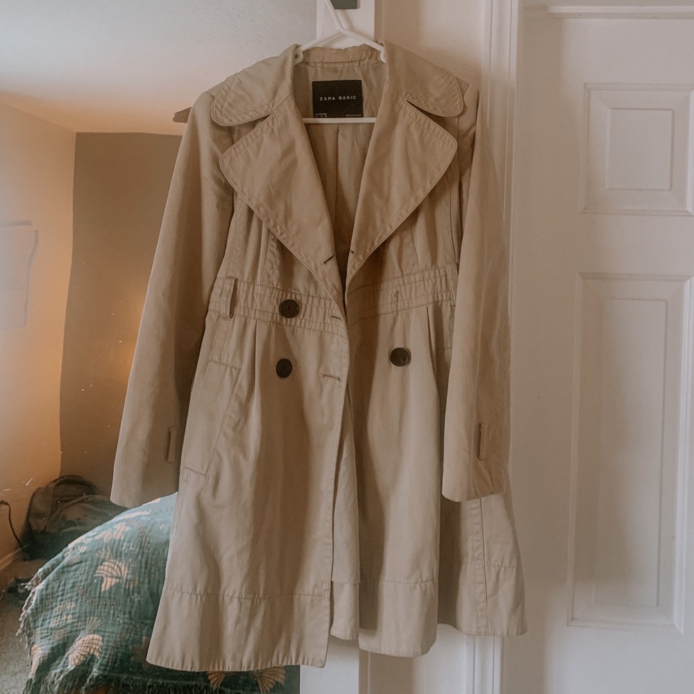 Pleated, Tailored, Trench Coat